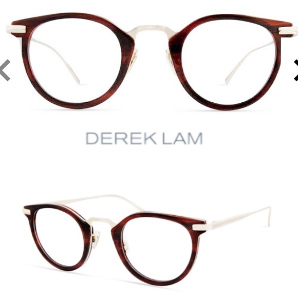 DEREK LAM 281 glasses 18k gold plated ruby/goldNWT - Picture 4 of 12